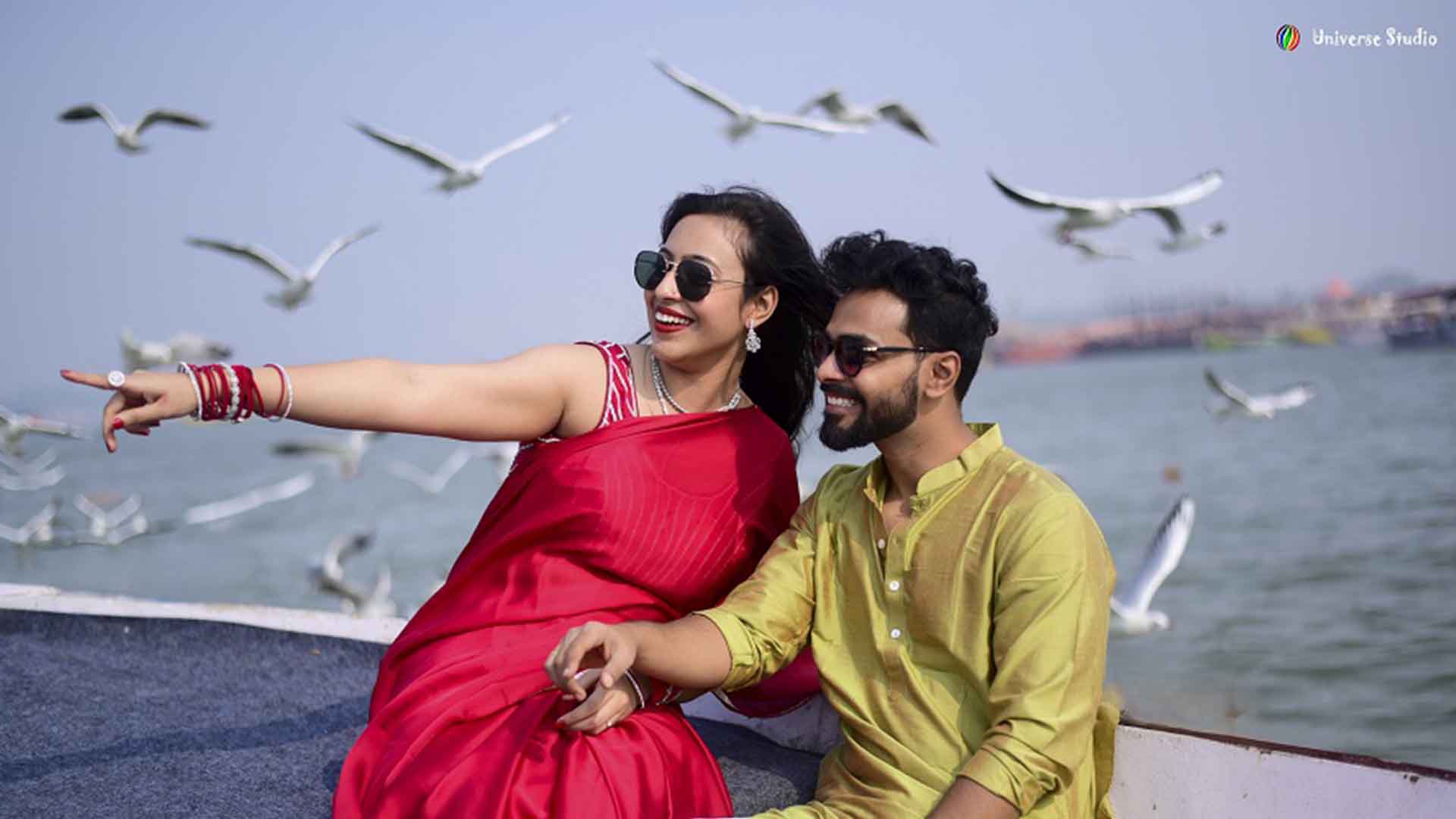 Couple posing for pre-wedding photoshoot in Sonbhadra